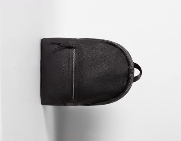 Black Men's Bershka Monochrome Backpack Bags | C4J5wyEMJgM