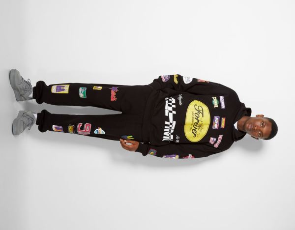 Black Men's Bershka Racing Logo Sweatshirt And Pants Set Tracksuits | nd0I9xncTrY