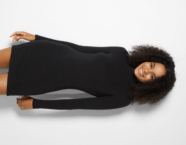 Black Women's Bershka Long Sleeve Mini Dress | rwOmPWmvSUj