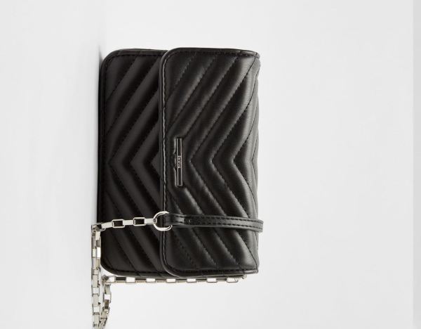 Black Women's Bershka Quilted Hand With Chain Bags | aGR3CIlqNq3