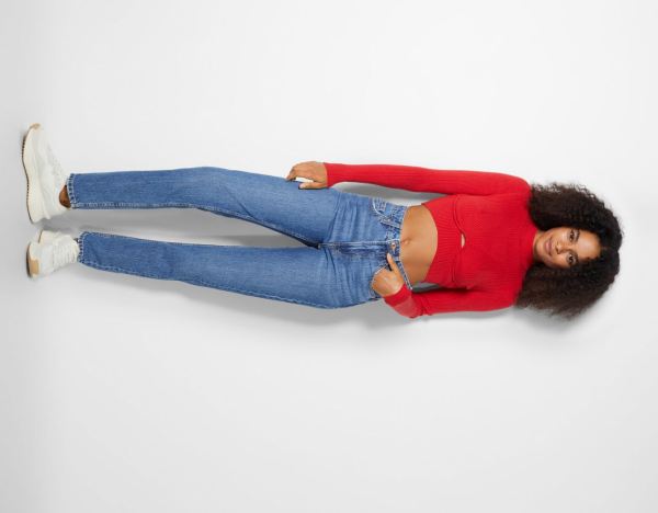 Blue Women's Bershka Mom Jeans | ItGlTQEMwIh