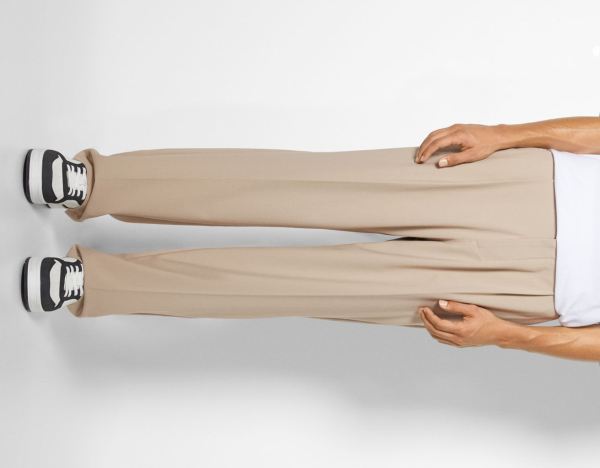 Brown Men's Bershka Tailored Wide-leg Sweat-style Pants | NypfB7f7yjl