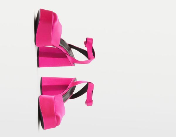 Fuchsia Women's Bershka High-heel Xl Platform Sandals Heels | KEMsNwsqJG1