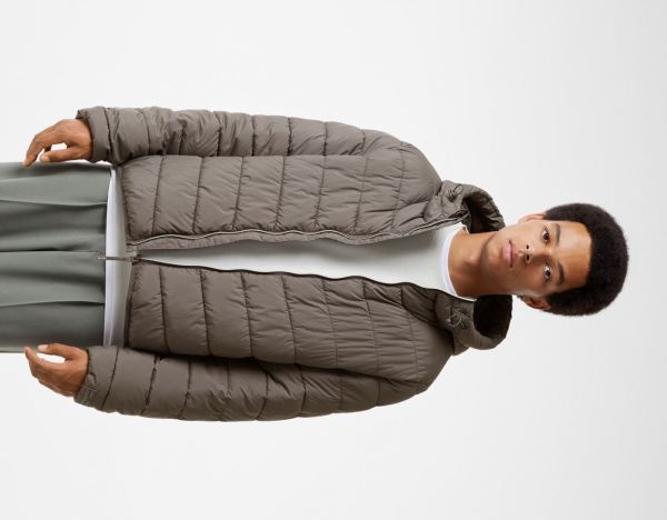 Grey Men's Bershka Lightweight Puffer Down Jackets | AjbdZaLHQrl