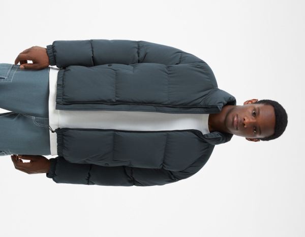 Grey Men's Bershka Puffer Down Jackets | htZzSTBtXuH