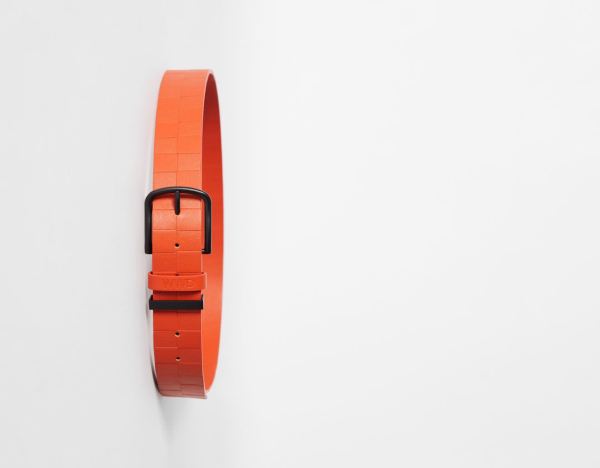 Orange Men's Bershka Faux Leather Belts | plYD4n2zhWD