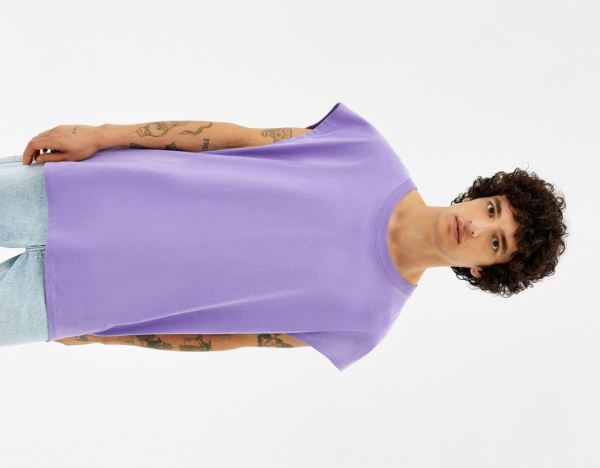 Pink Men's Bershka Extra-loose Sleeveless Worker T Shirts | psgK5VqeOcL