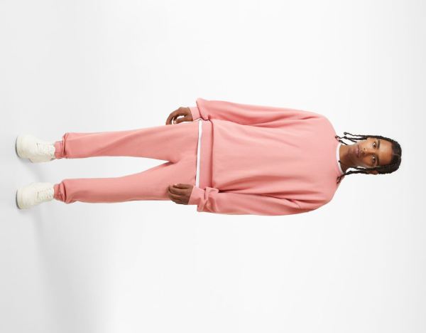 Pink Men's Bershka Faded-effect Sweatshirt And Pants Set Tracksuits | h97RCGBqIwI