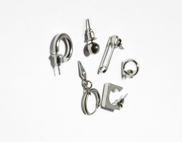 Silver Men's Bershka Set Of 10 Assorted Earrings Jewelry | IXSBg5gDuRn