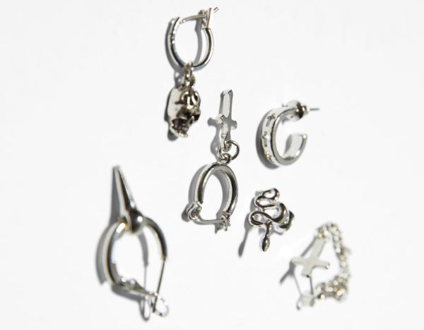 Silver Men's Bershka Set Of 10 Earrings Jewelry | U0XfzHNV7QG