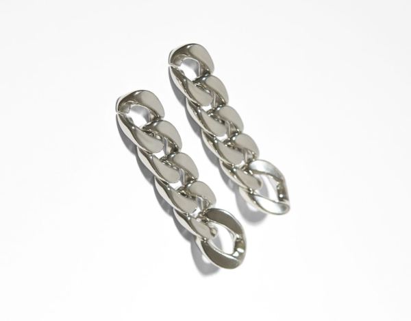 Silver Women's Bershka Chain Earrings Jewelry | BbtLfTFyca8