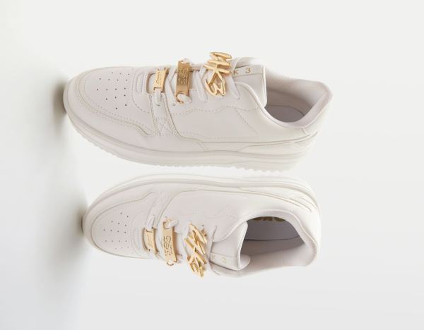 White Men's Bershka Bejeweled Trainers | OTSgnUh0uPZ