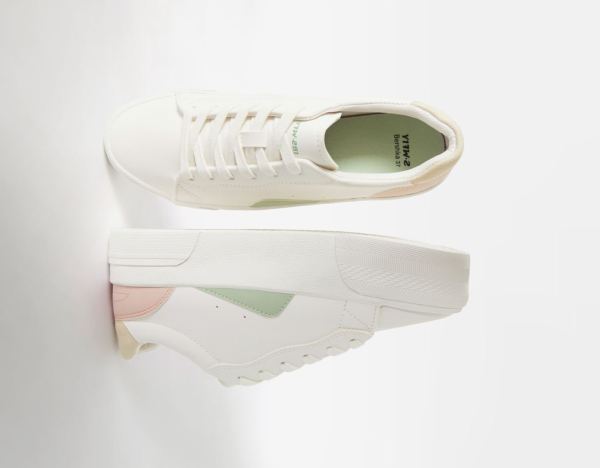 White Women's Bershka Contrast Platform Sneakers | lJCfuscLqej