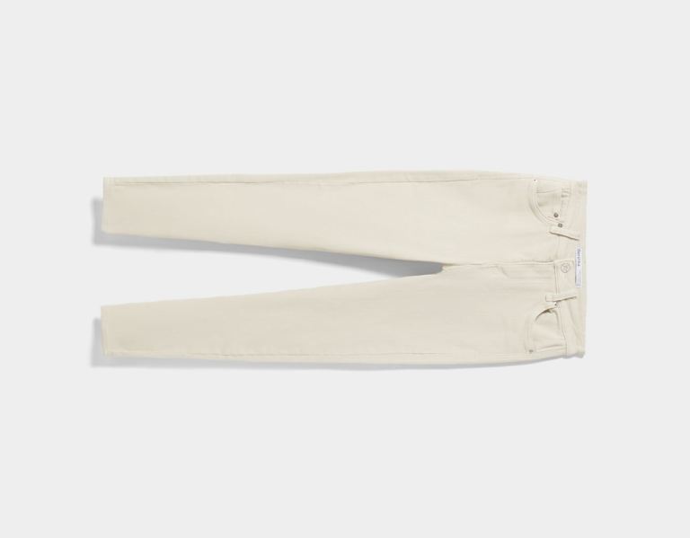 Beige Women's Bershka Super Skinny Twill Jeans | 81ChlIPrT3F