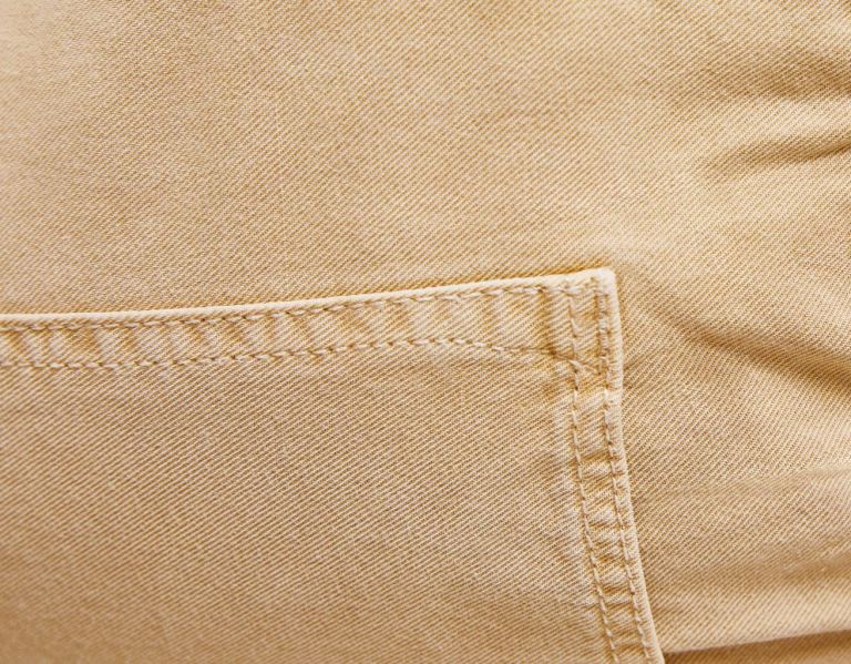 Beige Women's Bershka Twill Cargo With Gathered Waist Jeans | Ix0ahz43GKJ