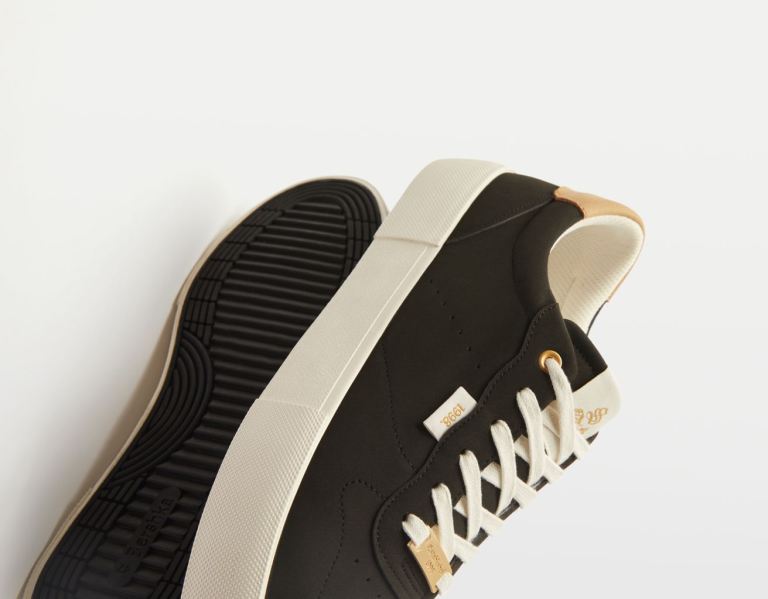 Black Men's Bershka Contrasting Trainers | h0OR9G1NGag