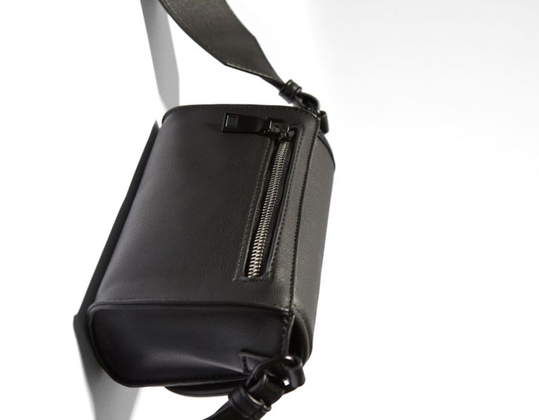 Black Men's Bershka Crossbody With Wide Strap Bags | 4xcrMTwA8UY