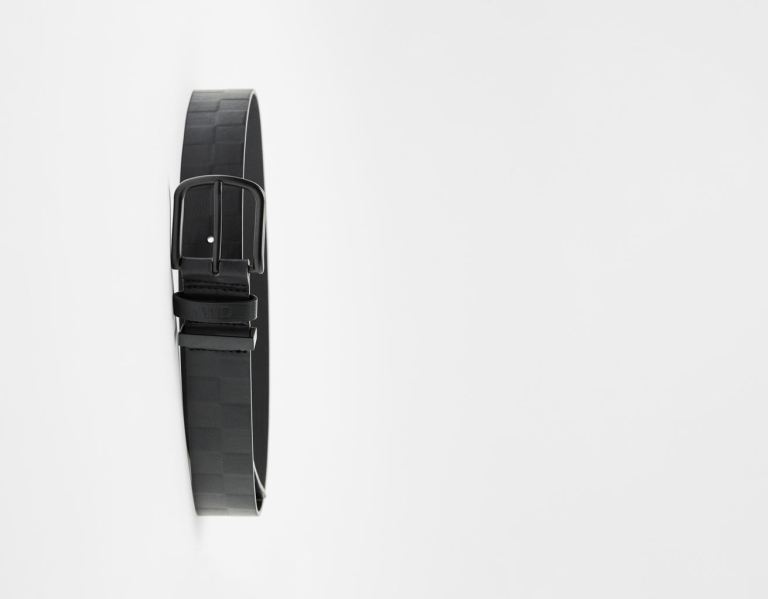 Black Men's Bershka Faux Leather Belts | 69mmmmNrJnU