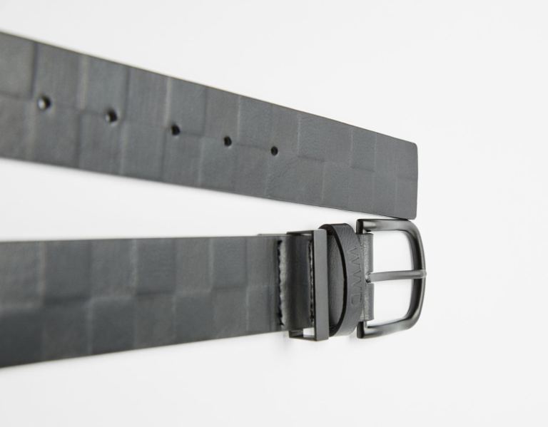 Black Men's Bershka Faux Leather Belts | 69mmmmNrJnU