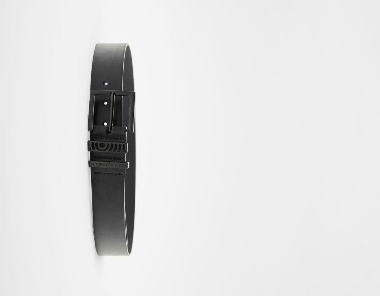 Black Men's Bershka Faux Leather Belts | hTCpTIhcjcj