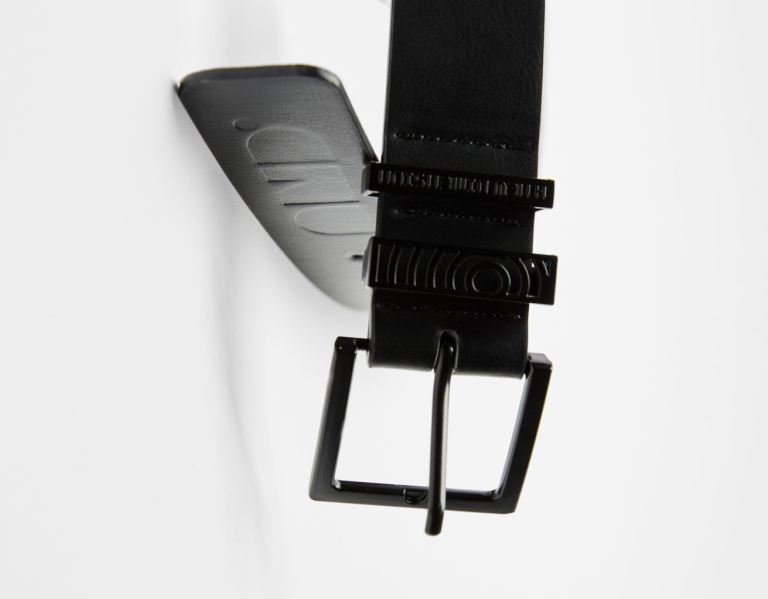 Black Men's Bershka Faux Leather Belts | hTCpTIhcjcj