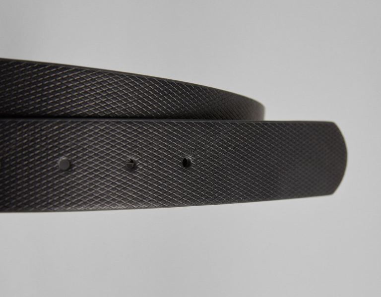 Black Men's Bershka Faux Leather With Embossed Diamond Print Belts | OUiJ9r8UnuK