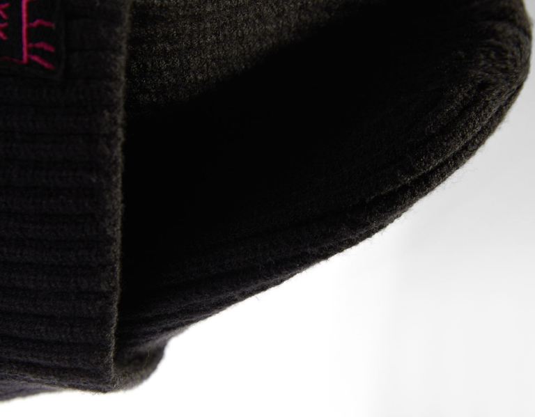 Black Men's Bershka Funny Embroidered Beanie Caps | C5TnTMm6A6B