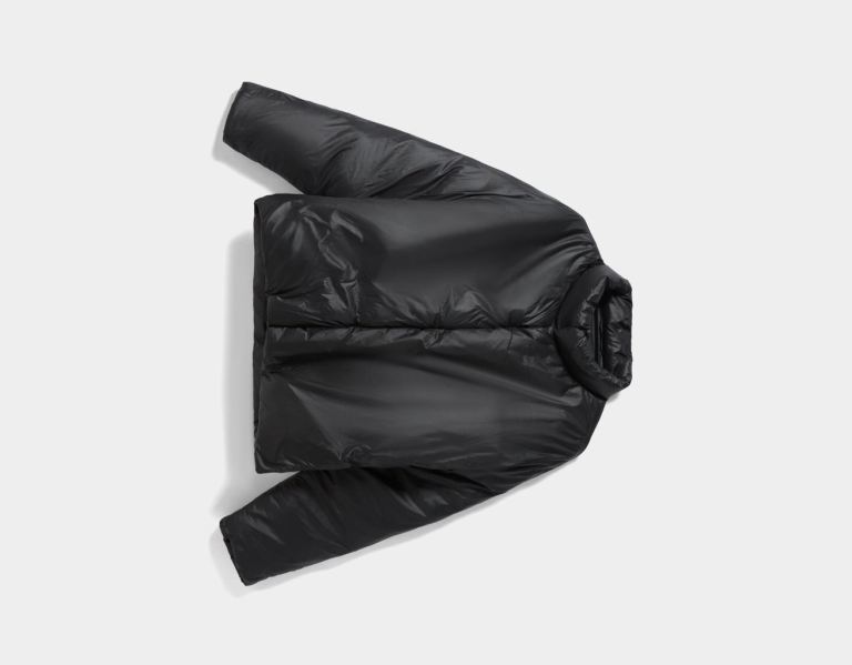 Black Men's Bershka High Neck Quilted Down Jackets | VqRPlKgTPbH