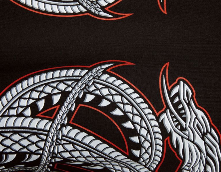 Black Men's Bershka House Of Dragons Oversize Boxy-fit T Shirts | jO7dgEtrEiT