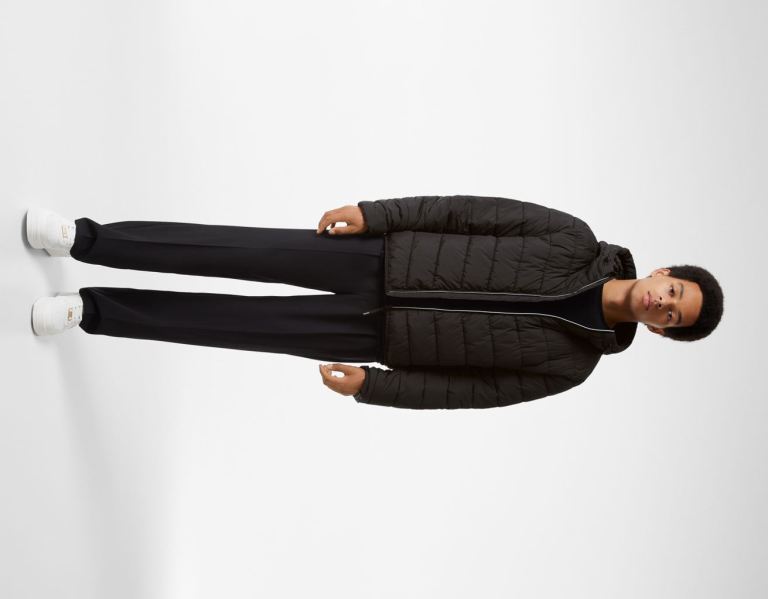 Black Men's Bershka Lightweight Puffer Down Jackets | dYZm4UnJyNk