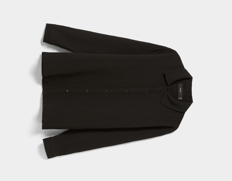 Black Men's Bershka Loose-fit Pleated Over With Long Sleeves Shirts | OqgVWi61TJQ