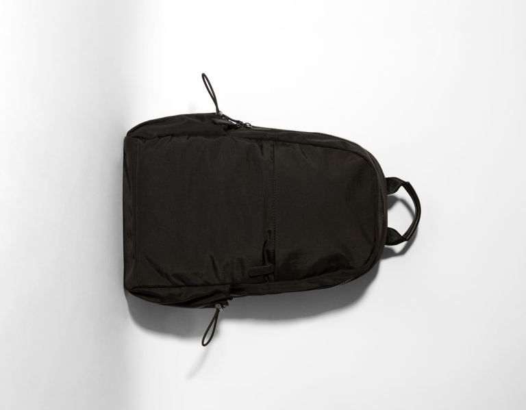 Black Men's Bershka Monochrome Backpack Bags | BqhEKbJ61xk