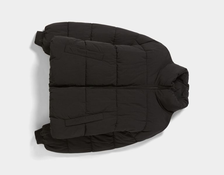 Black Men's Bershka Oversize Puffer Down Jackets | gdg5MxjIIXw