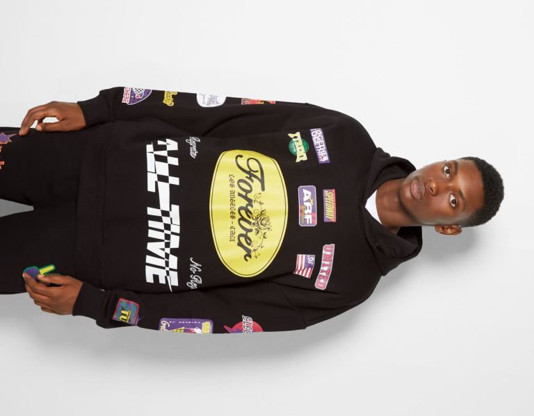 Black Men\'s Bershka Oversize Sweatshirt With Racing Logo Tracksuits | jgY3IfCYBfx