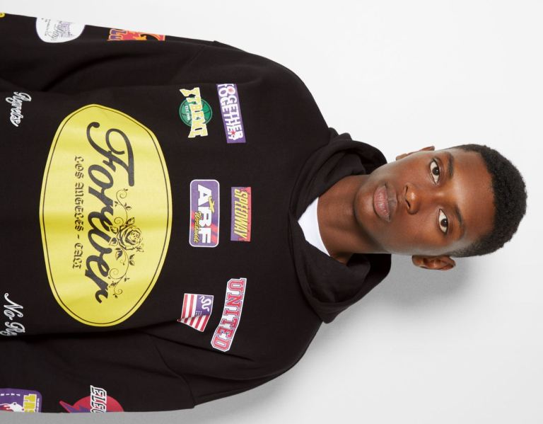 Black Men's Bershka Oversize With Racing Logo Sweatshirts | Beii5dCFetK