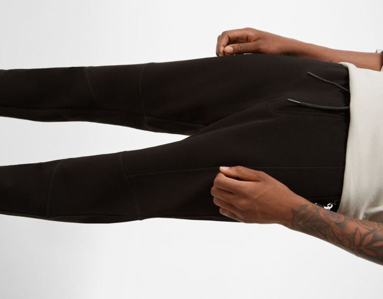 Black Men's Bershka Plush Sweatpants With Seams Tracksuits | ibGozTYp70s