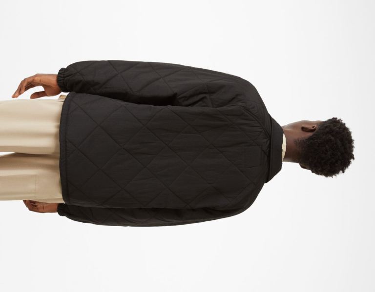 Black Men's Bershka Puff Jackets | oqr9ojdIqXL