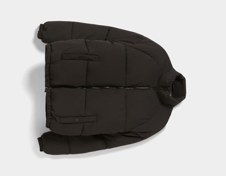 Black Men's Bershka Puffer Down Jackets | impij6mPT74