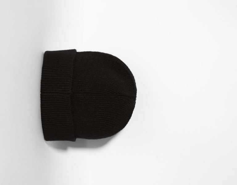 Black Men's Bershka Short Beanie Caps | sl3tsEWdWqr