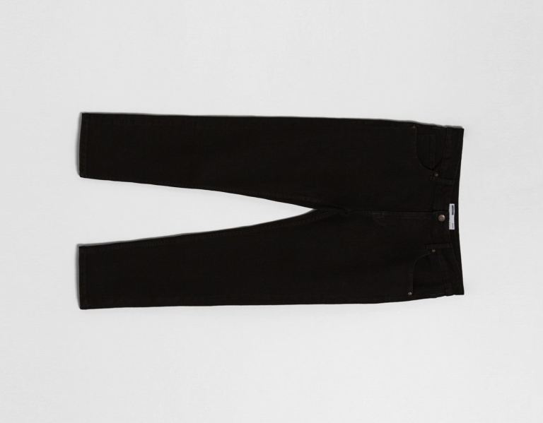 Black Men's Bershka Skinny Jeans | U68FRY10ciN