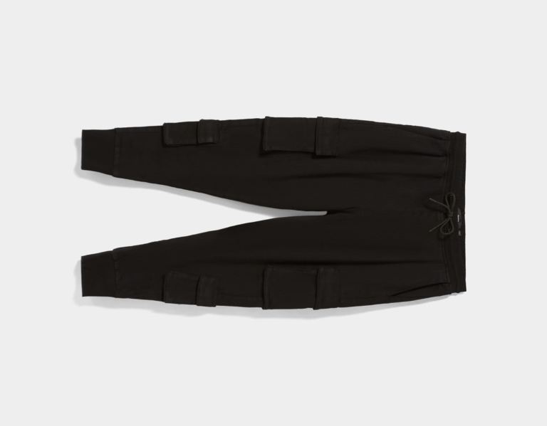 Black Men's Bershka Slim Cargo Sweat Pants | rnbNsZzNiRu