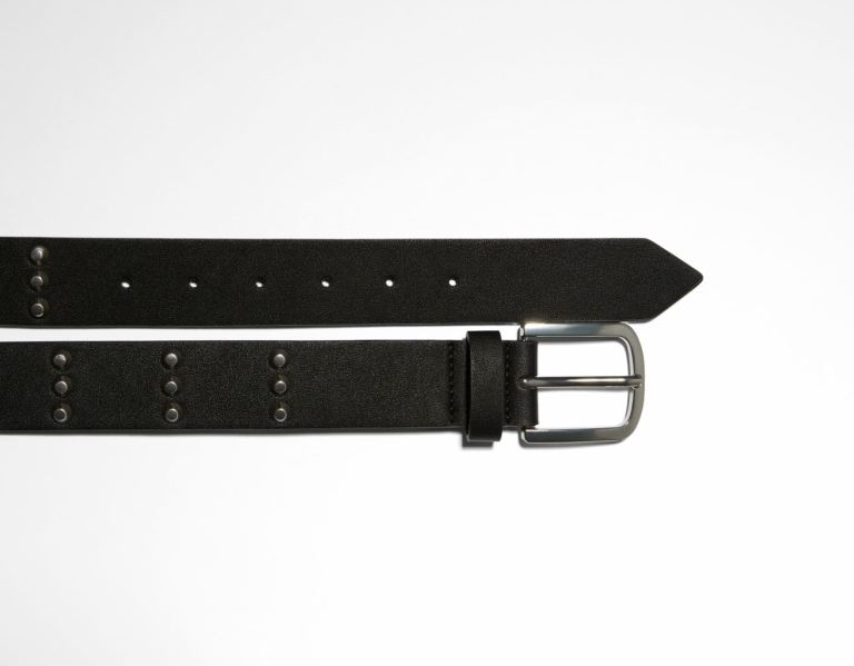 Black Men's Bershka Studded Belts | ngYoBWBvkT2