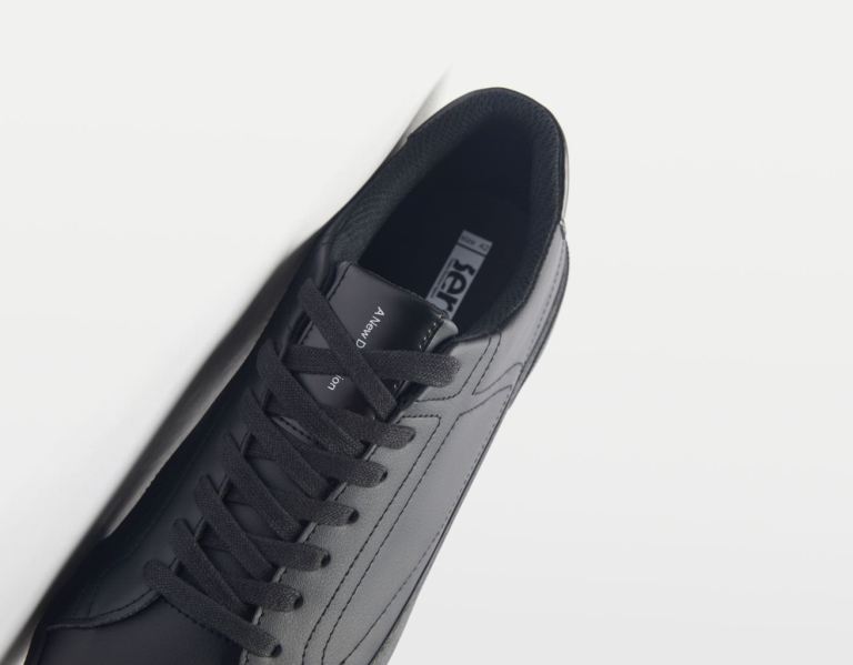 Black Men's Bershka With Topstitching Detail Trainers | qYdbTmt5fSj