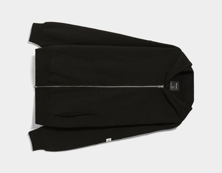 Black Men's Bershka Zip-up Hoodie | CpfpsJqtRJF