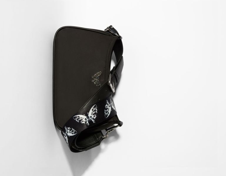 Black Women's Bershka Butterfly Print Crossbody Bags | 14GcKWyZoLt