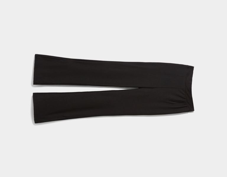 Black Women's Bershka Flared Ottoman Pants | GaJIgpbH8VK