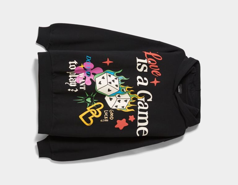 Black Women's Bershka Graphic Print Hoodie | 0EPWJYX1VJa