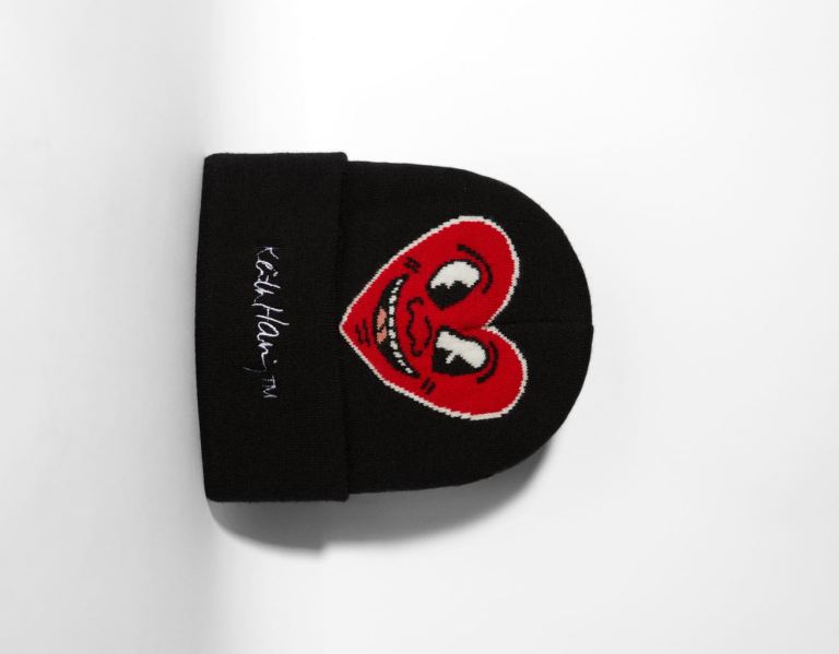 Black Women's Bershka Keith Haring Beanie | C4FytF1iX7J