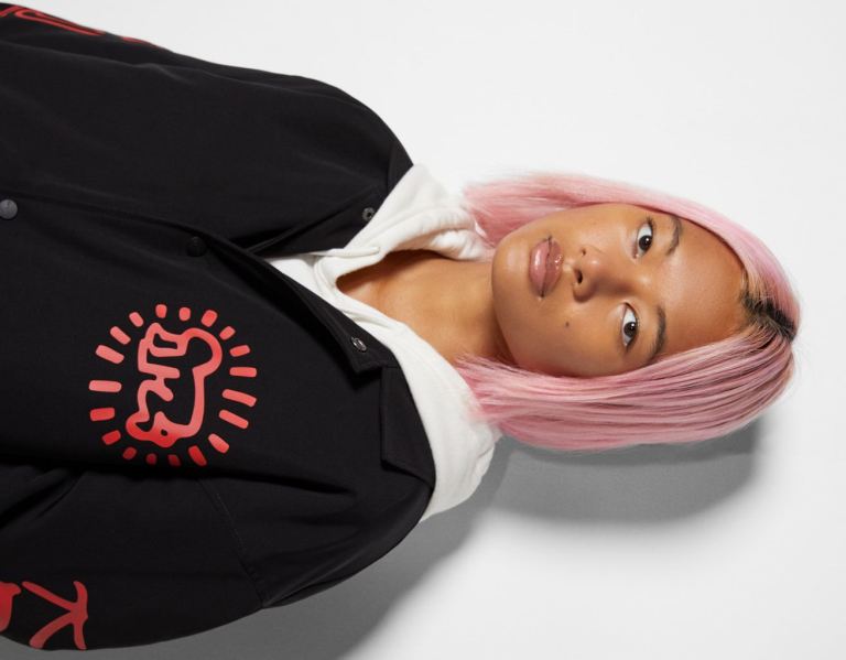 Black Women's Bershka Keith Haring Jackets | 5OgTpW8YjeR