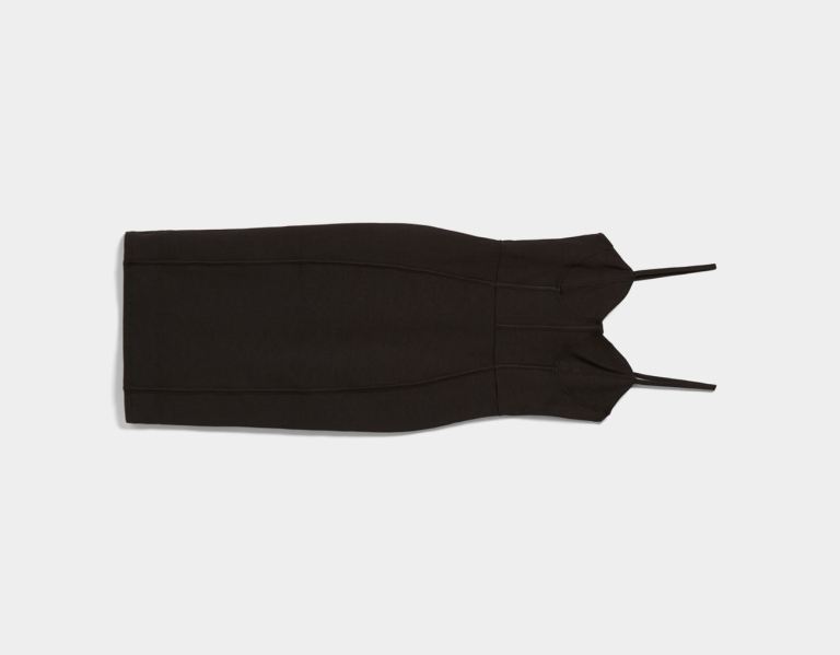 Black Women's Bershka Long Strappy Dress | OjKAzz3yr1k